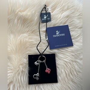 NIB 100% AUTH Swarovski Mickey Mouse Cord Necklace 872497
